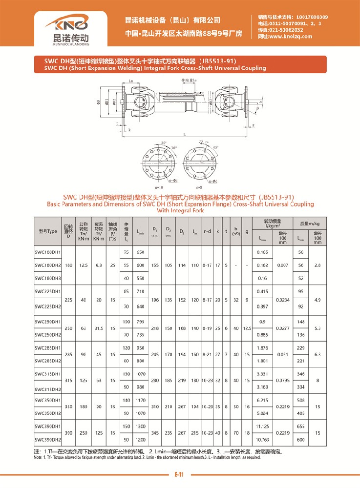 SWC DH型萬向聯軸器